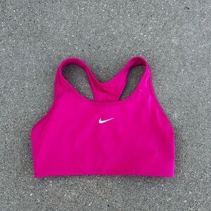 Pink Nike sports bra